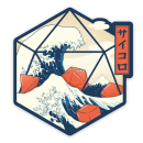 Great Wave of Dice Sticker