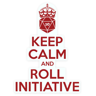 Keep calm & Roll Initiative Sticker