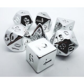 Würfelset Shiny: Silver (7)