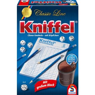 Kniffel mit großen Würfeln & Block
