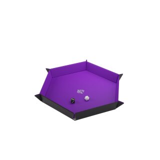 Gamegenic: Magnetic Dice Tray Hexagonal Black&Purple