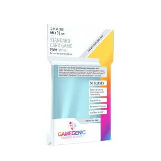 Gamegenic: PRIME Standard Card Game Sleeves Clear 64 x 89 mm