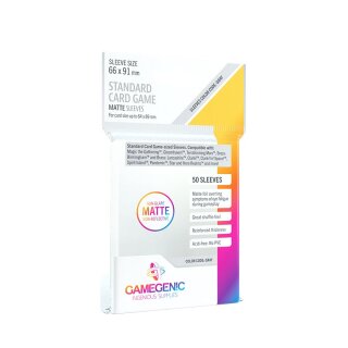 Gamegenic: MATTE Standard Card Game Sleeves Clear 64 x 89 mm