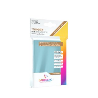 Gamegenic: PRIME 7 Wonders Sleeves Clear 65 x 101 mm