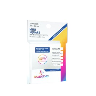 Gamegenic: MATTE Mini Square-Sized Sleeves Clear 51 x 51 mm