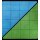 Chessex Reversible Battlemat: - 1 Inch/Zoll (2,54cm) Blue-Green Squares