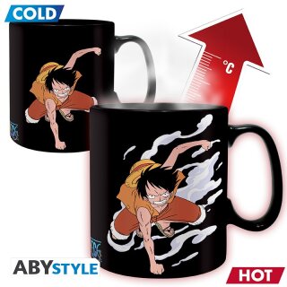ONE PIECE - Mug Heat Change - 460 ml - Luffy & Ace