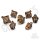 Elixerium Brass Hollow Metal RPG Dice Set