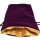 Dice Bag Purple Velvet Dice Bag with Gold Satin Lining