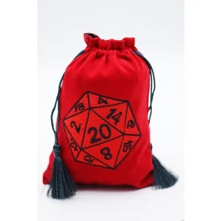 Dice Bag Red D20