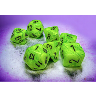 Vortex® Mega-hedral™ Bright Green/black 7-Die Set