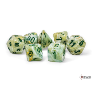 Marble Mega-hedral™ Green/dark green 7-Die Set