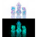 Sirius Dice: Dice Set - Cotton Candy Glowworm (7)