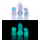 Sirius Dice: Dice Set - Cotton Candy Glowworm (7)