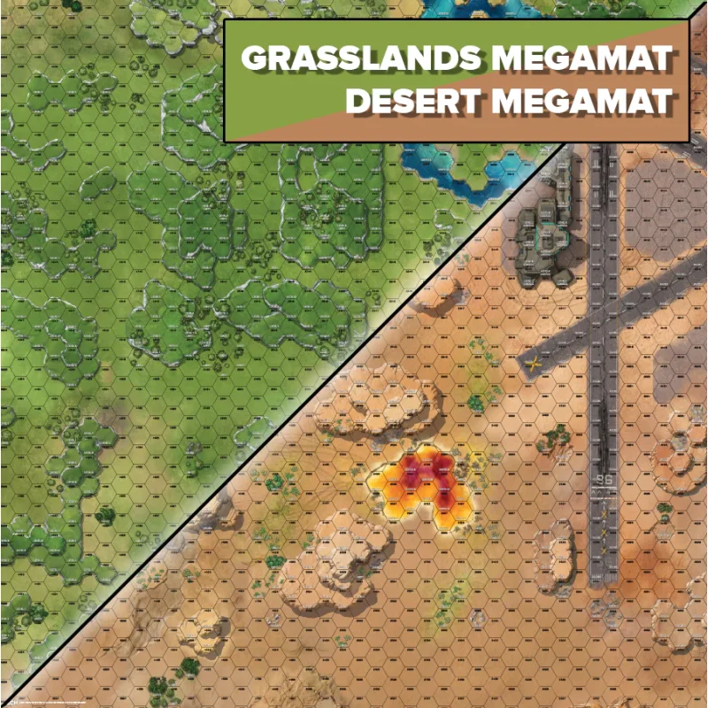 BattleTech: BFM (Battalion Forces Mat) Desert / Grasslands, 139,95