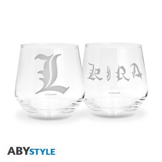 DEATH NOTE - 2 Glass Set Kira & L