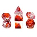 Würfelset Transparent: Nebula Blood (7)