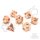 Pink Blossom Metal RPG Dice Set