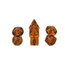 Würfelset Transparent: Black Honey (7)