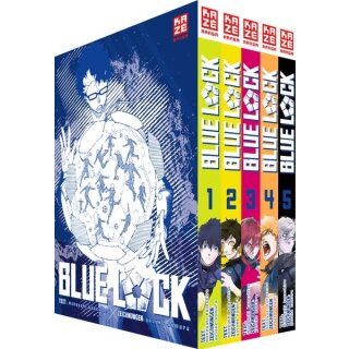 Blue Lock, Band 1 bis 5 im Sammelschuber