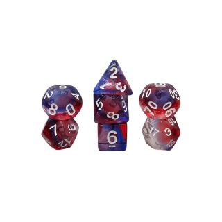 Würfelset Transparent: Nebula Burst (7)