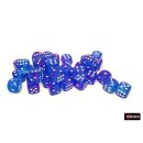 Chessex: Nebula® 12mm d6 Aura™/white Luminary™ Dice Block™ (36 dice)
