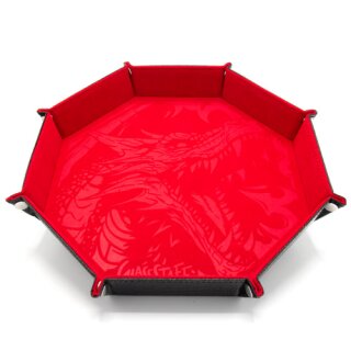 Glassstaff CritStones XL Octagonal Foldable Dice Tray - Dragon Skin Red