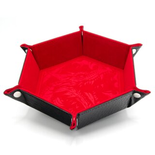 Glassstaff CritStones Foldable Dice Tray - Dragon Skin Edition Red/Black