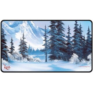 Ultra Pro - Bob Ross - Winter Paradise Black Stitched Playmat