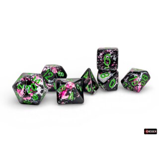 Chessex: Brush™ Polyhedral Paintball™/green 7-Die Set