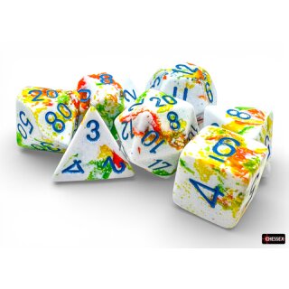 Chessex: Brush™ Polyhedral Breezy™/blue 7-Die Set