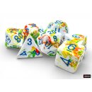 Chessex: Brush™ Polyhedral Breezy™/blue 7-Die...