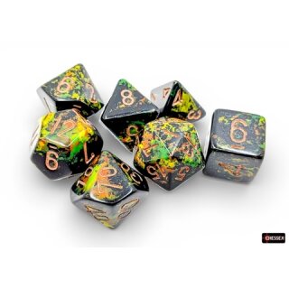 Chessex: Brush™ Polyhedral Deep Forest™/gold 7-Die Set