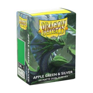 Dragon Shield: Matte - Dual Apple Green & Silver(100)