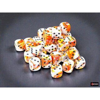 Chessex: Brush™ 12mm d6 Sunrise™/black Dice Block™ (36 dice)