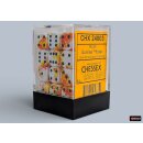 Chessex: Brush™ 12mm d6 Sunrise™/black Dice...