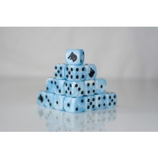 DiceWyrm: Icy Wolf D6 Sci-Fi Dice (20 Stück)