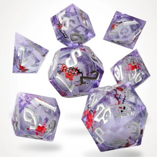 Sakura Drift Liquid Core RPG Dice Set