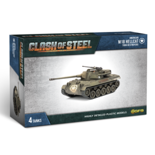 Clash of Steel - American: M18 Hellcat Tank Destroyers (x4 Plastic)