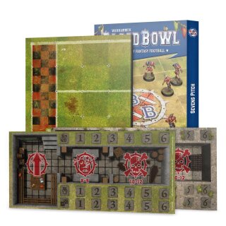 Blood Bowl: Sevens-Spielfeld: Beidseitig bedrucktes Spielfeld und Reservebänke