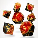 Gemcutters Ruby Geode RPG Dice Set