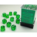 Chessex: Translucent 12mm d6 Green/white Dice...