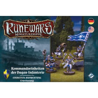 Runewars Miniaturenspiel - Kommandoeinheit der Daqan-Infanterie Erweiterung
